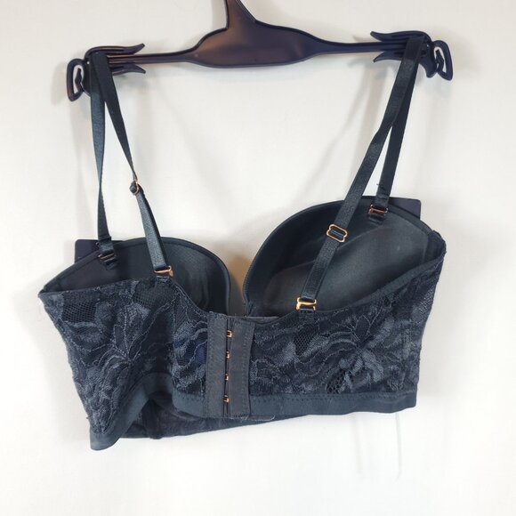 Rachel Roy Navy Blue Luxe Lace Longline Single Bra Sz 34C NWT - Picture 2 of 8